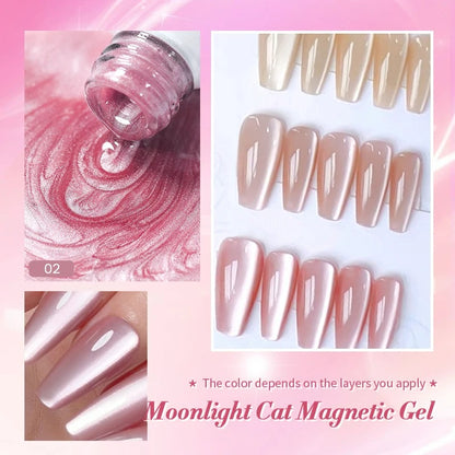 Moonlight Cat Magnetic Gel: Celestial Glamour at Your Fingertips